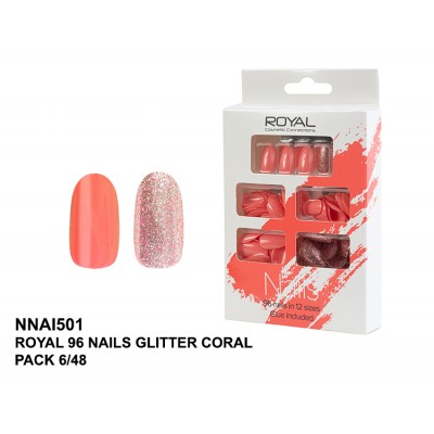 96pc Nails & Glue - Corals (6)